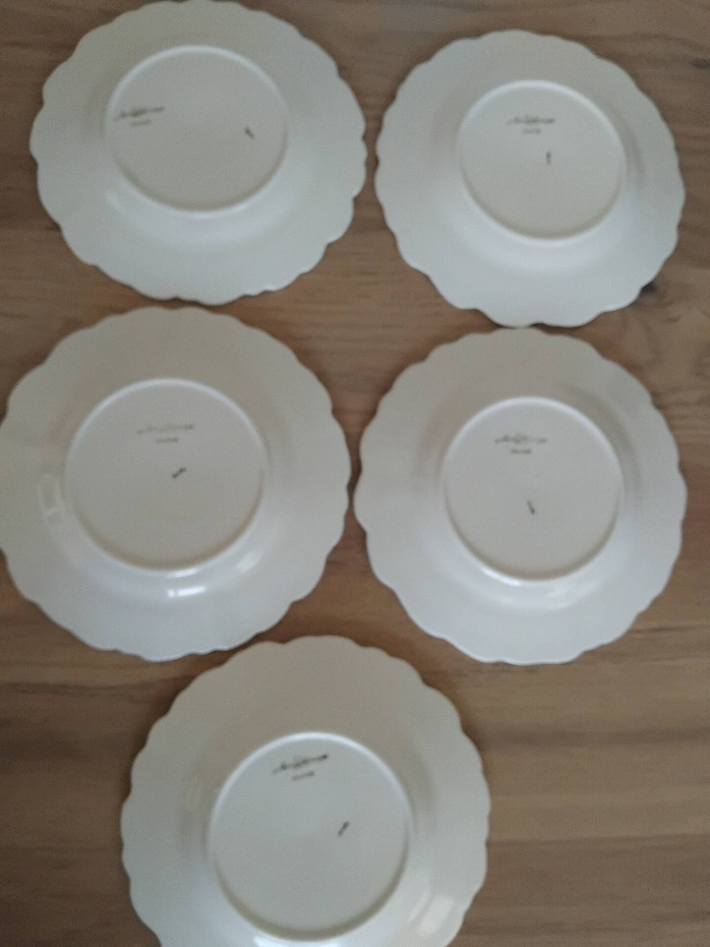 5 dessert plates barbotine Sarreguemines