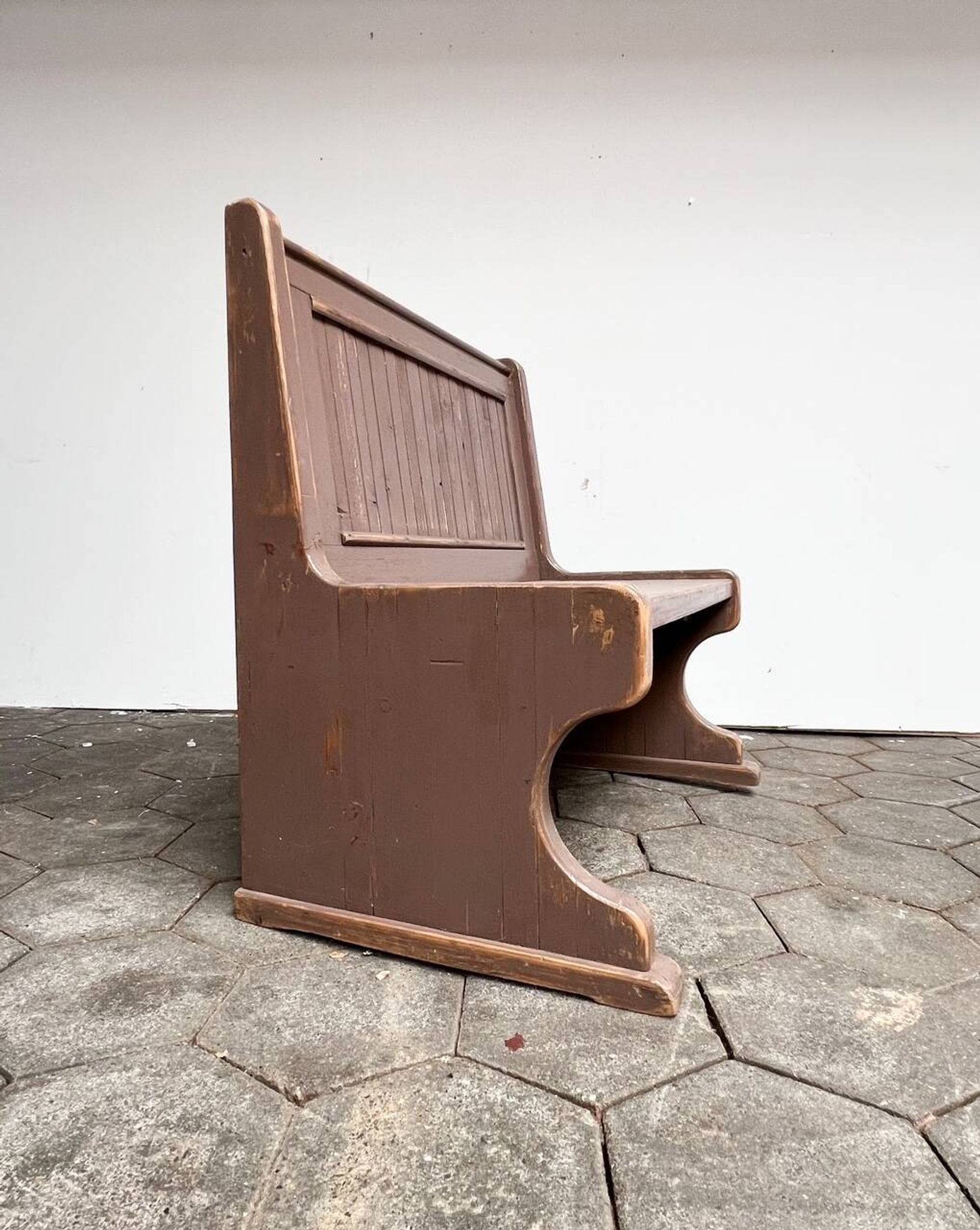 Ensemble table et banc brocante, années 1960