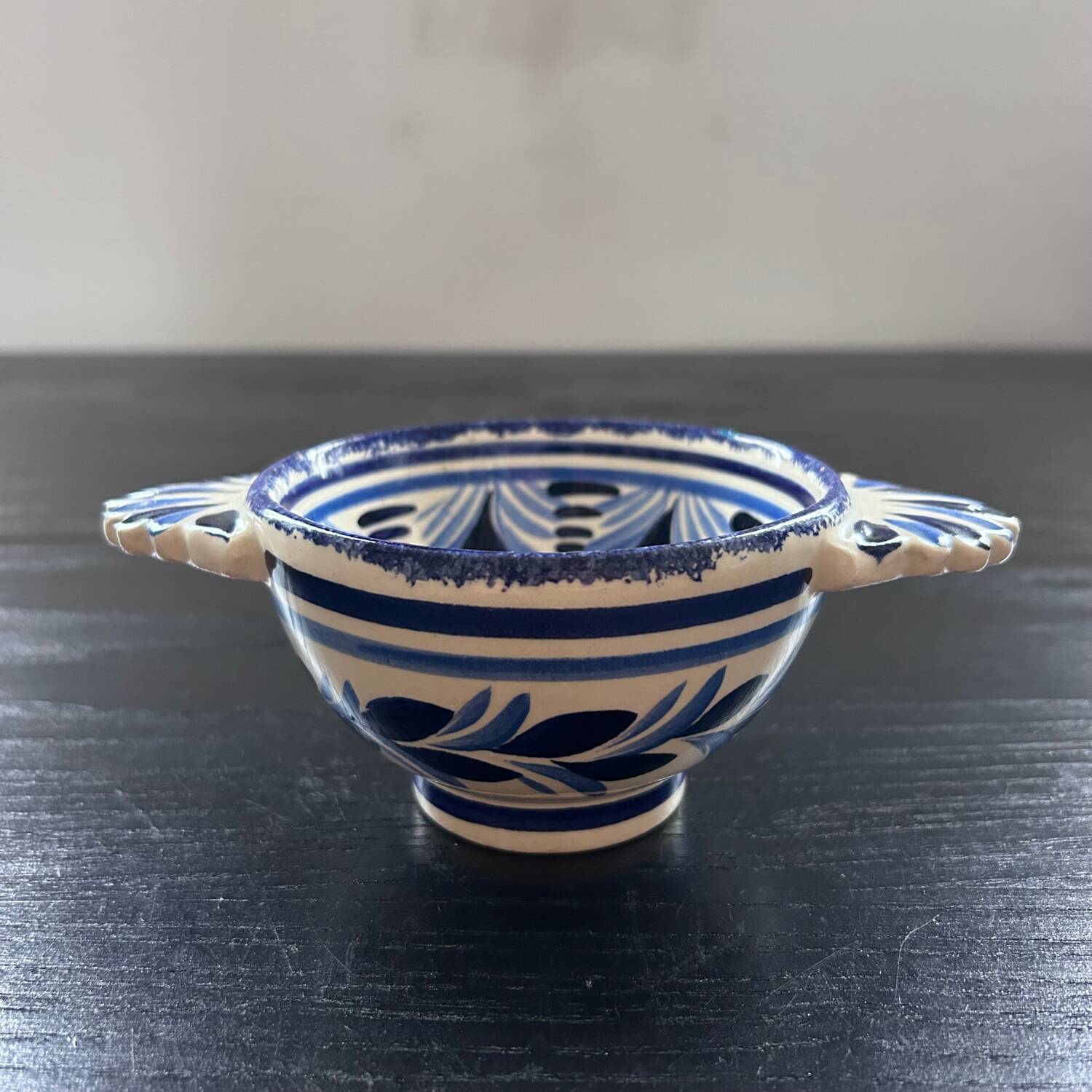 Blue bowl signed HB Quimper