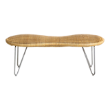 Vintage ikea rattan bench