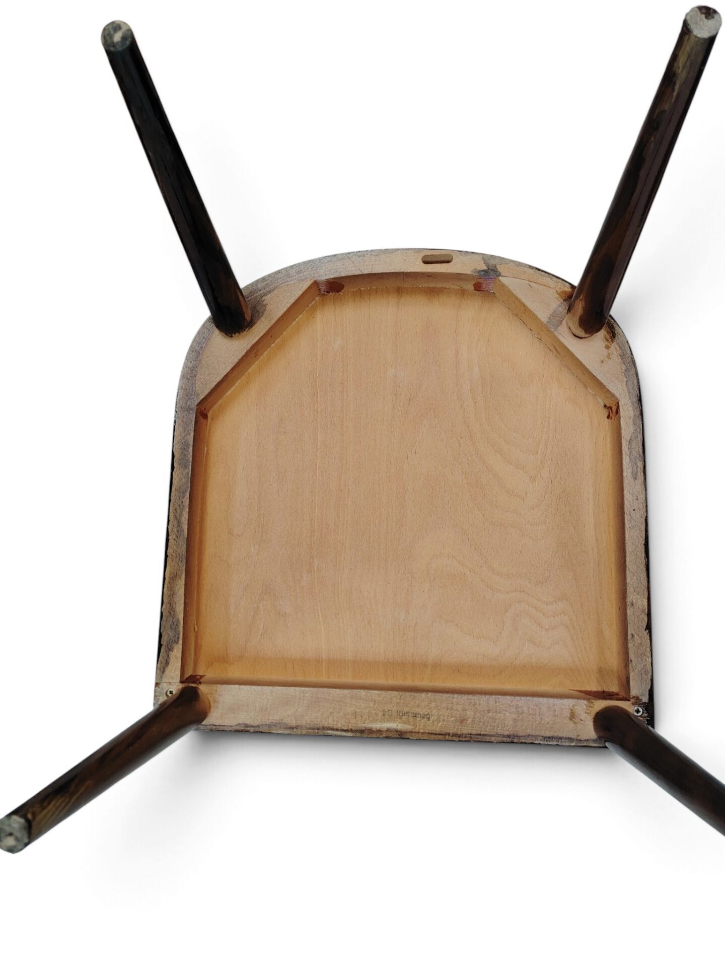Fauteuil à haut dossier en éventail Baumann années 60