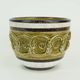 italian mid century PLANT POT nuovo rinascimento relief decor white brown