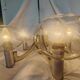 5-branched chandelier by Sciolari, Italy, space age, 1970
