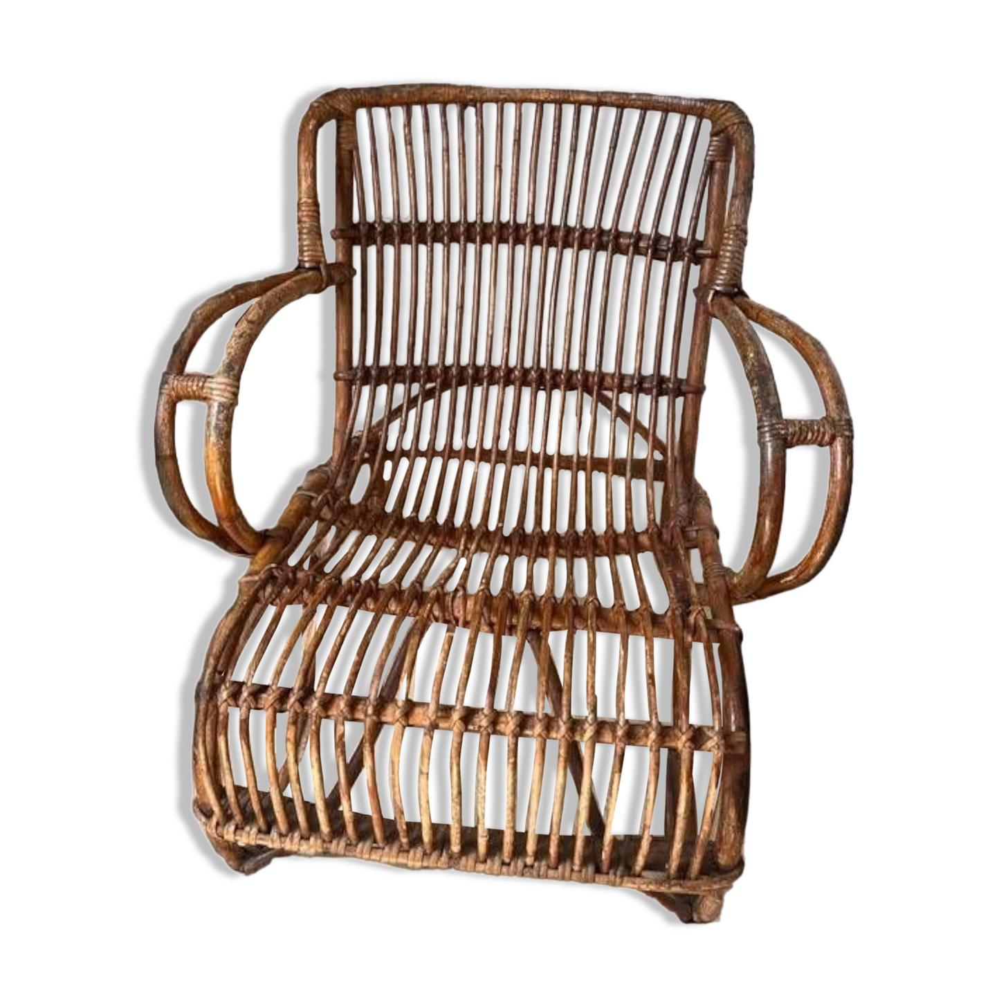 70s wicker armchair