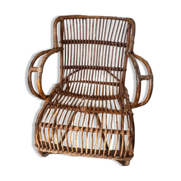 70s wicker armchair