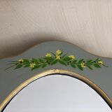 beveled mirror signed Fechet 52cm