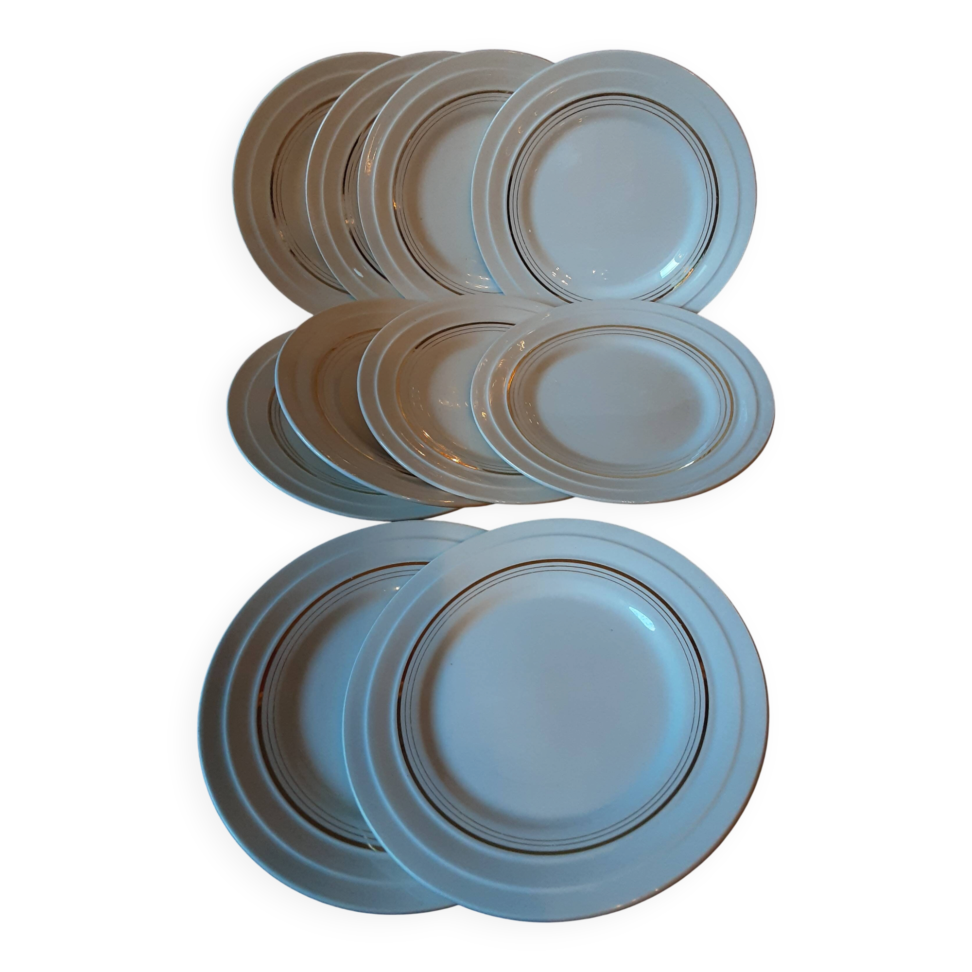 Set of 10 dessert plates Ceranord St Amand