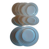 Set of 10 dessert plates Ceranord St Amand