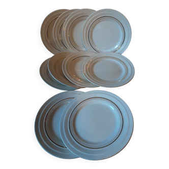 Set of 10 dessert plates Ceranord St Amand