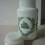White and green apothecary pot 21.5 cm