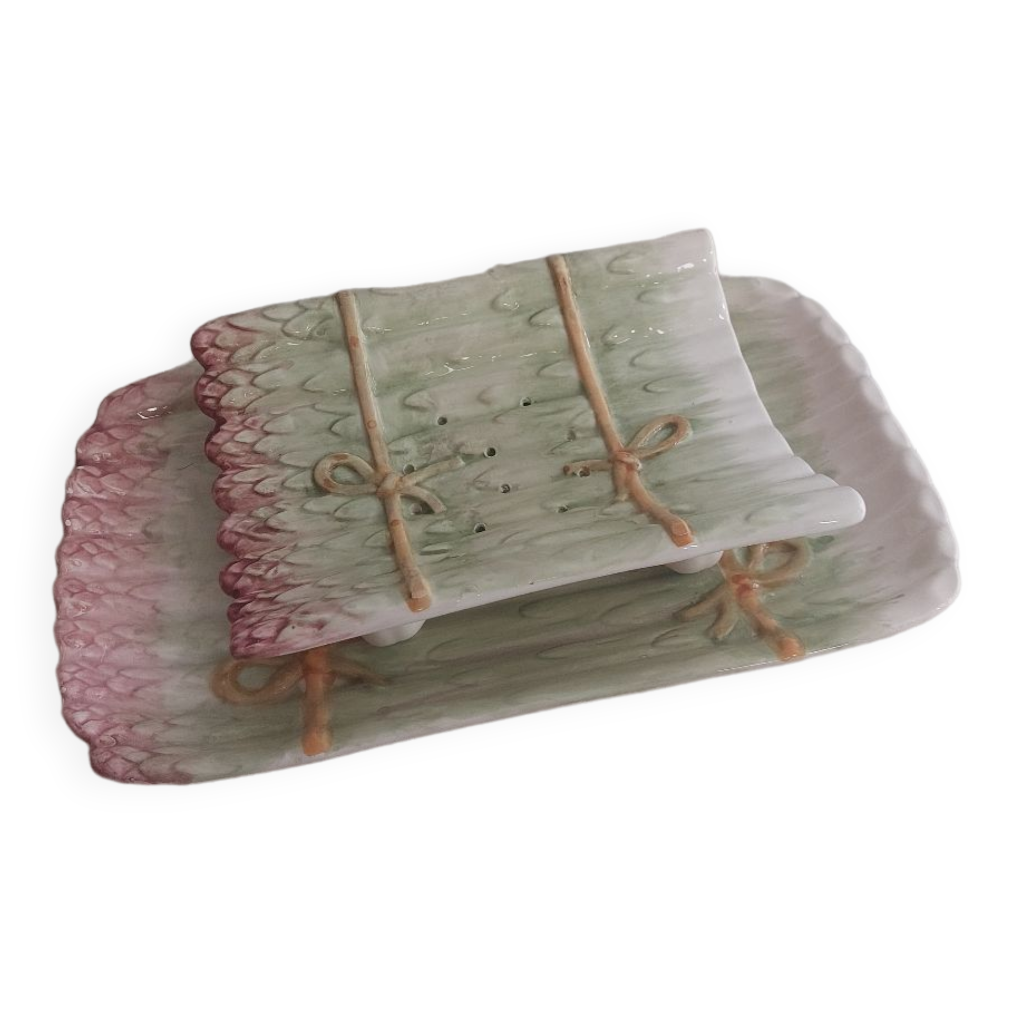 Flat asparagus set and slip drainer