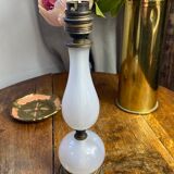 Glass and brass lamp