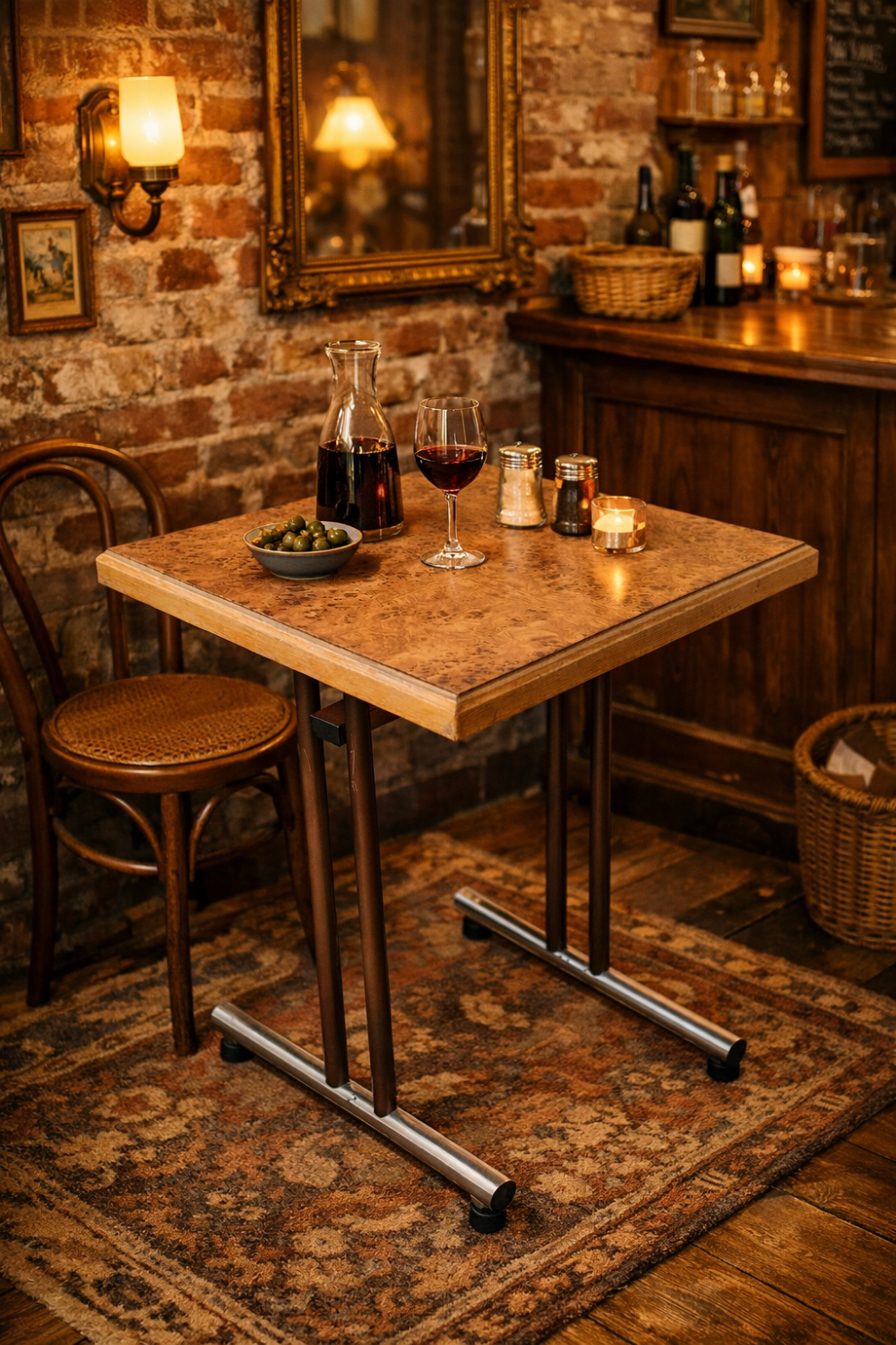 Table bistrot vintage