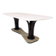 Dining table with a portuguese pink marble top