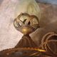 Luminaire globe verre ouraline ancien Art nouveau fin 19e début 20e siècle