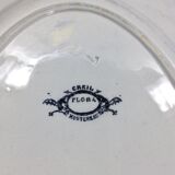 Creil and Montereau - Oval flat in faience model Flora