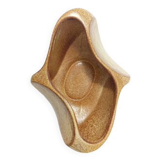 Brown Glazed Ceramic Trinket Bowl - Centerpiece by Bertoncello, Italy