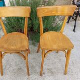 2 wooden bistro chairs, Baumann style