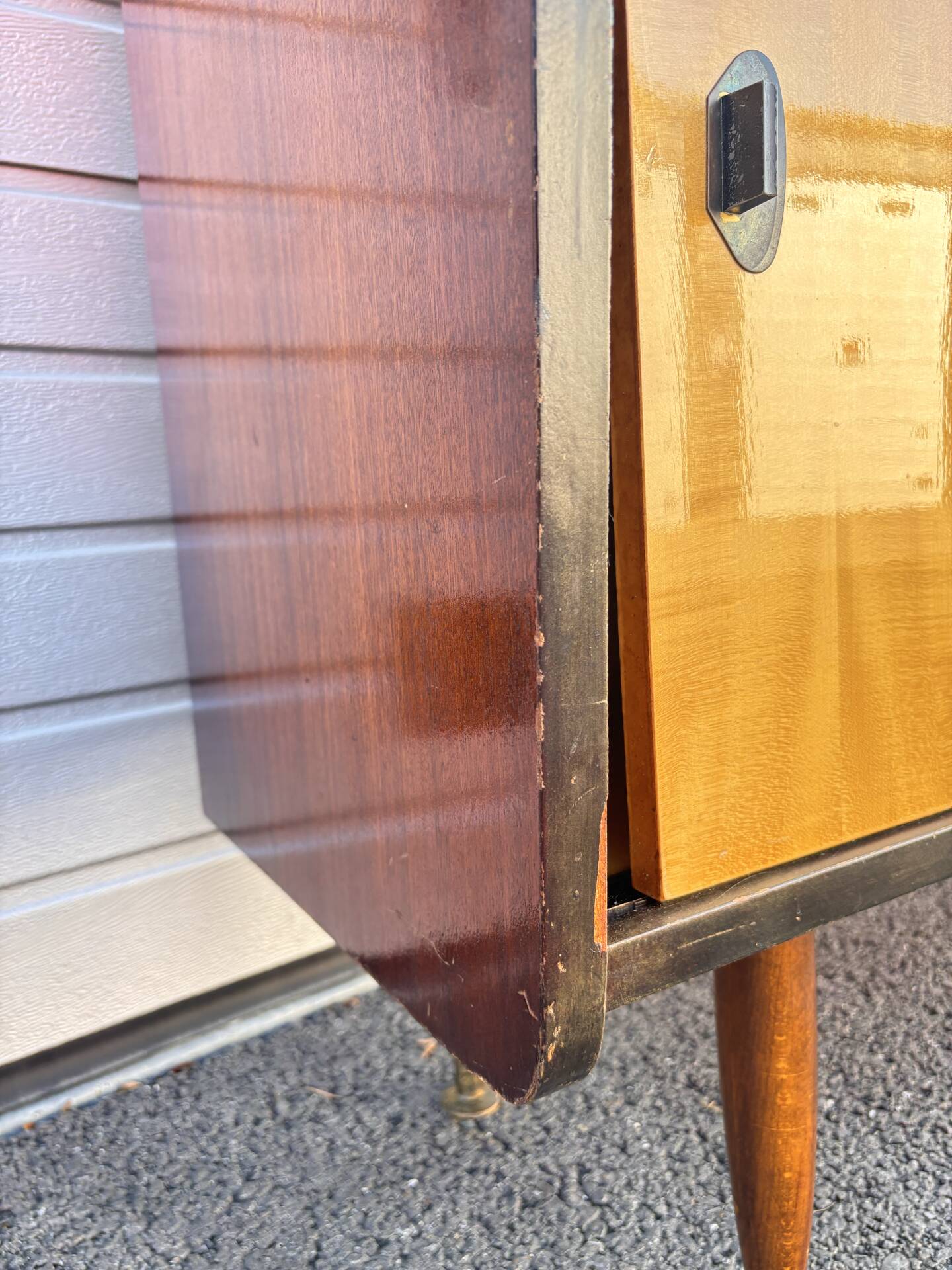 Vintage wooden display cabinet – 1960s/70s