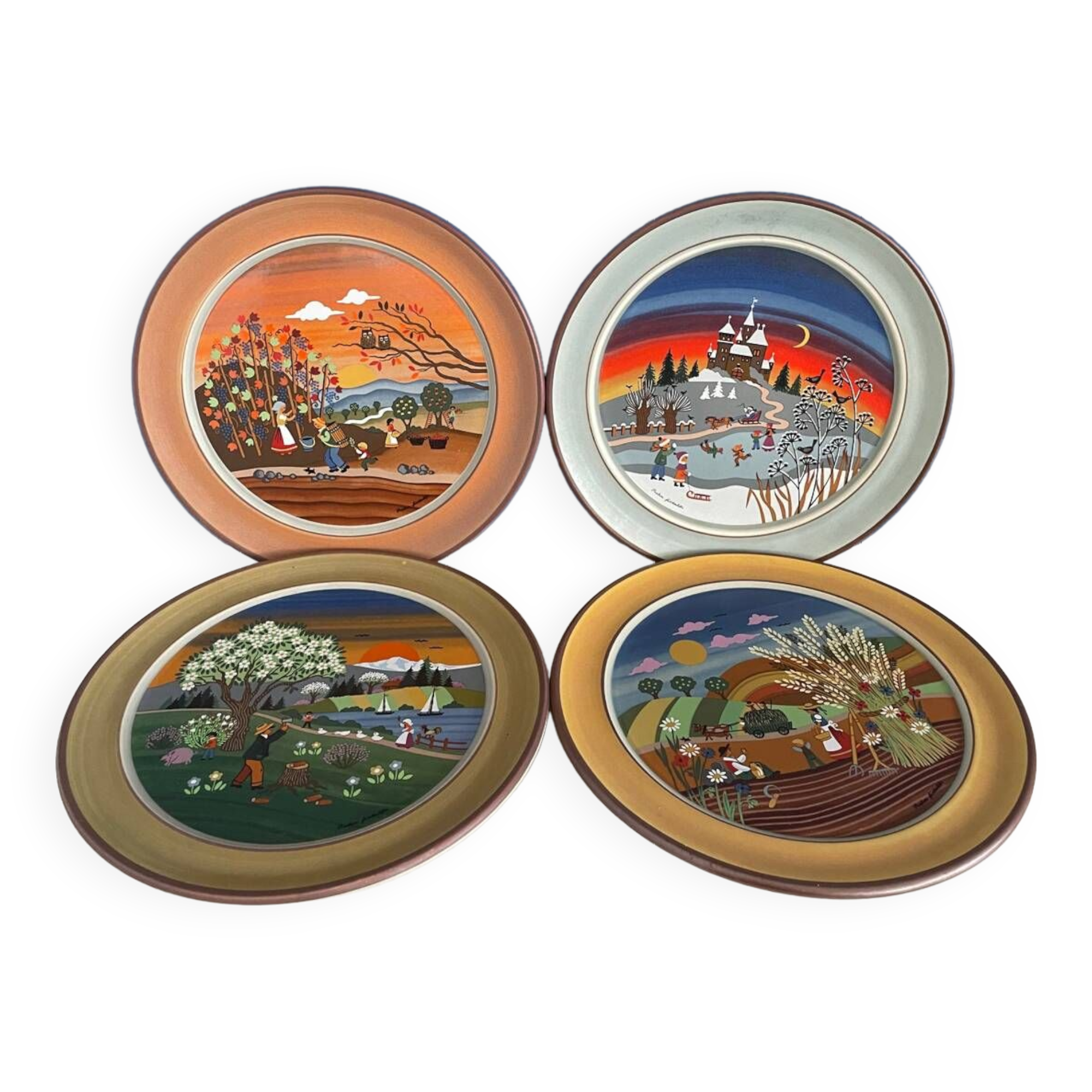 Lot De 4 Petites Assiettes Céramique Japonaise – Ramequins Sauce Sushi Dipping – 8,5 Cm – Style Traditionnel