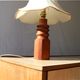 Danish turned wood lamp 1970
