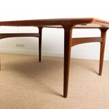 Danish dining table, extendable, in teak 1960 by Johannes Andersen 1960