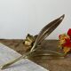 Vintage brass flower candle holder