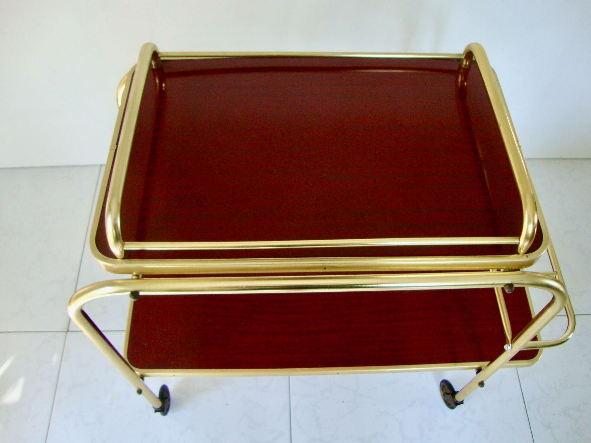 Vintage dessert with serving tray