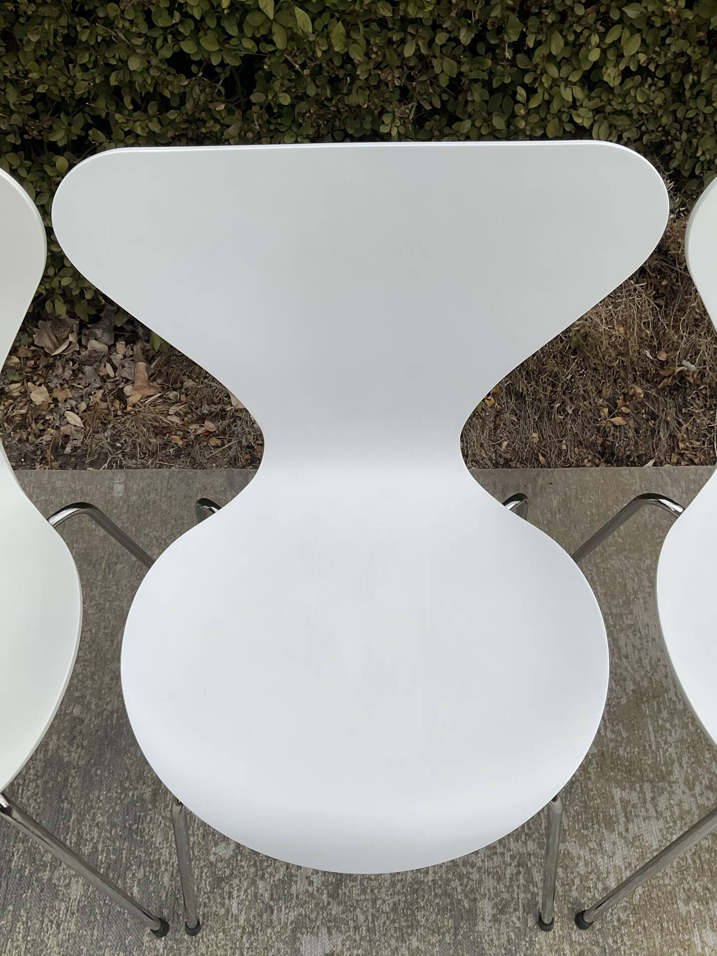 Série de 4 chaises 3107 Arne Jacobsen pour Fritz Hansen