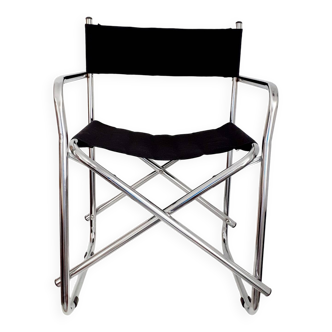 Vintage chrome tubular armchair