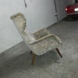 Bergere Chair Scandinavian flesh wingback wing 50 years