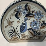 Lampe gourde en céramique polychrome XX siècle