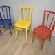 Lot de 3 anciennes chaises Japy Frères en bois des années 1940/1950