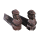 Pair of ancient cast-cast-casts, busts