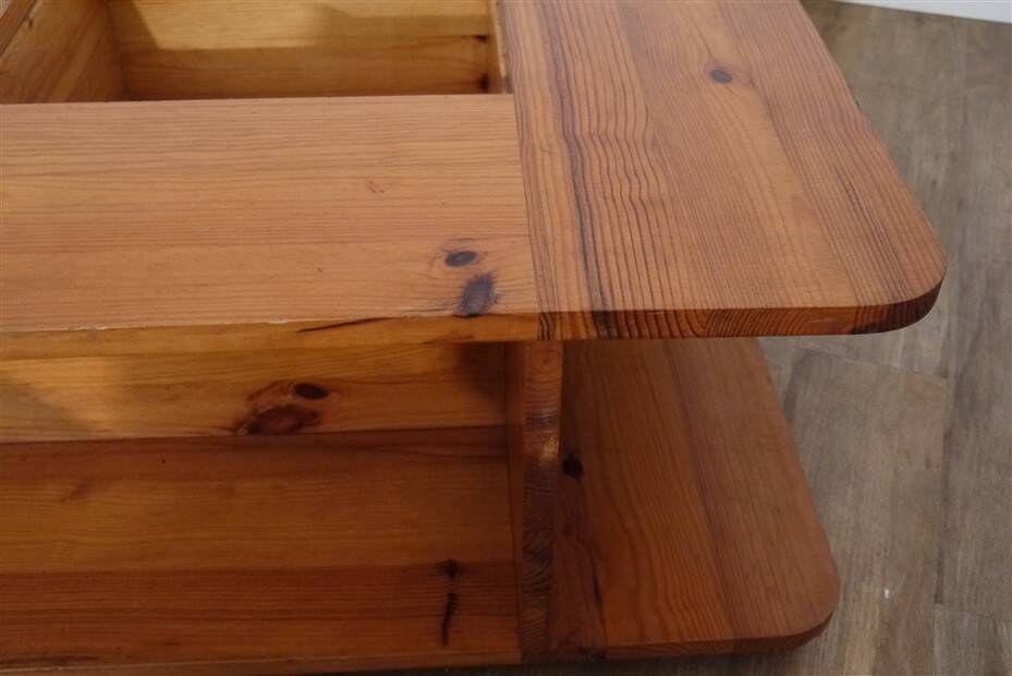 Vintage wooden coffee table 1970