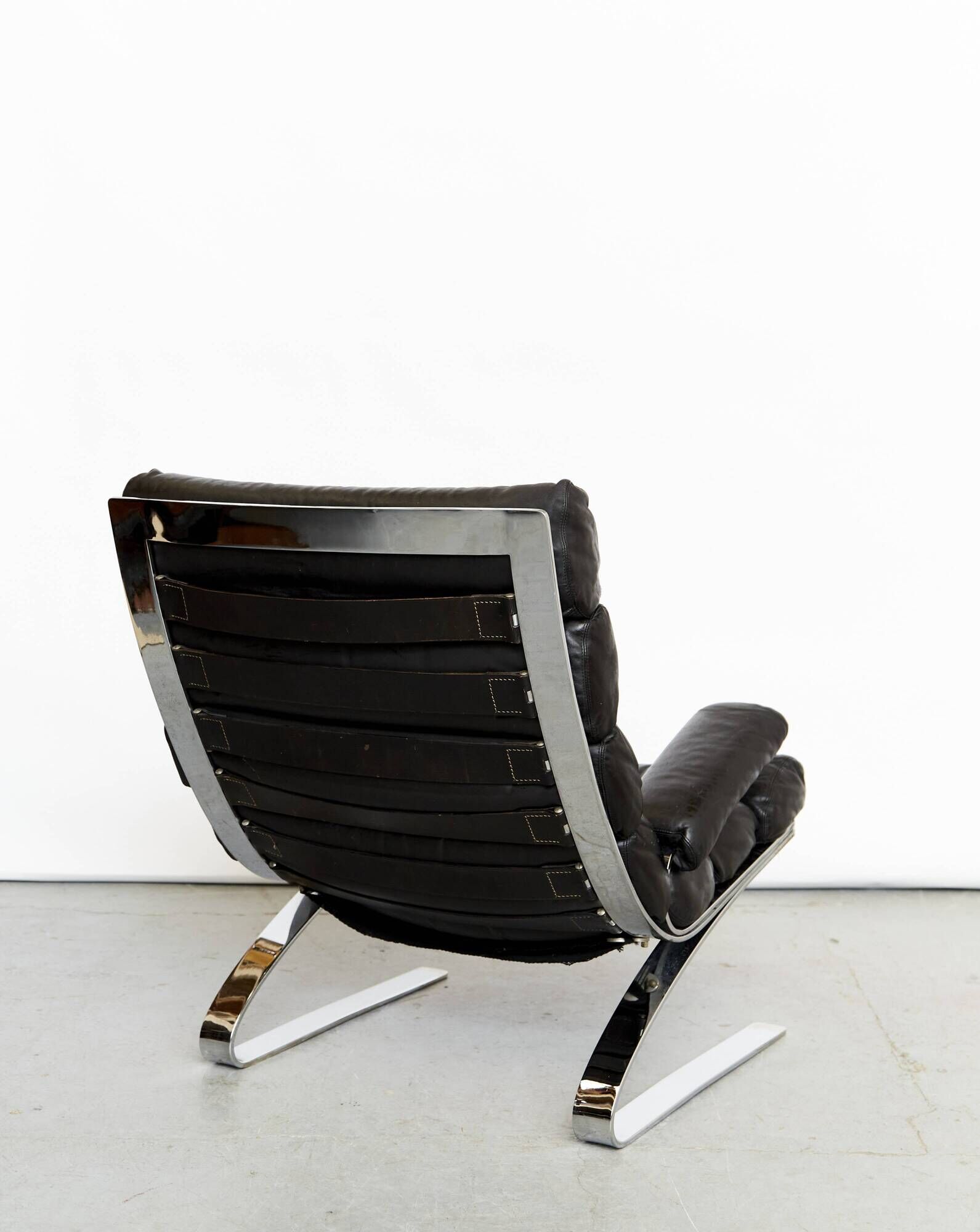 Sinus Armchair with Ottoman by Reinhold Adolf & Hans-Jürgen Schräpfer for Cor