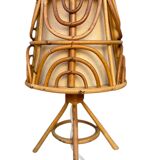 Set of 3 rattan lamps from the 1960s France