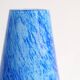 Vintage speckled blue glass vase, opaline.