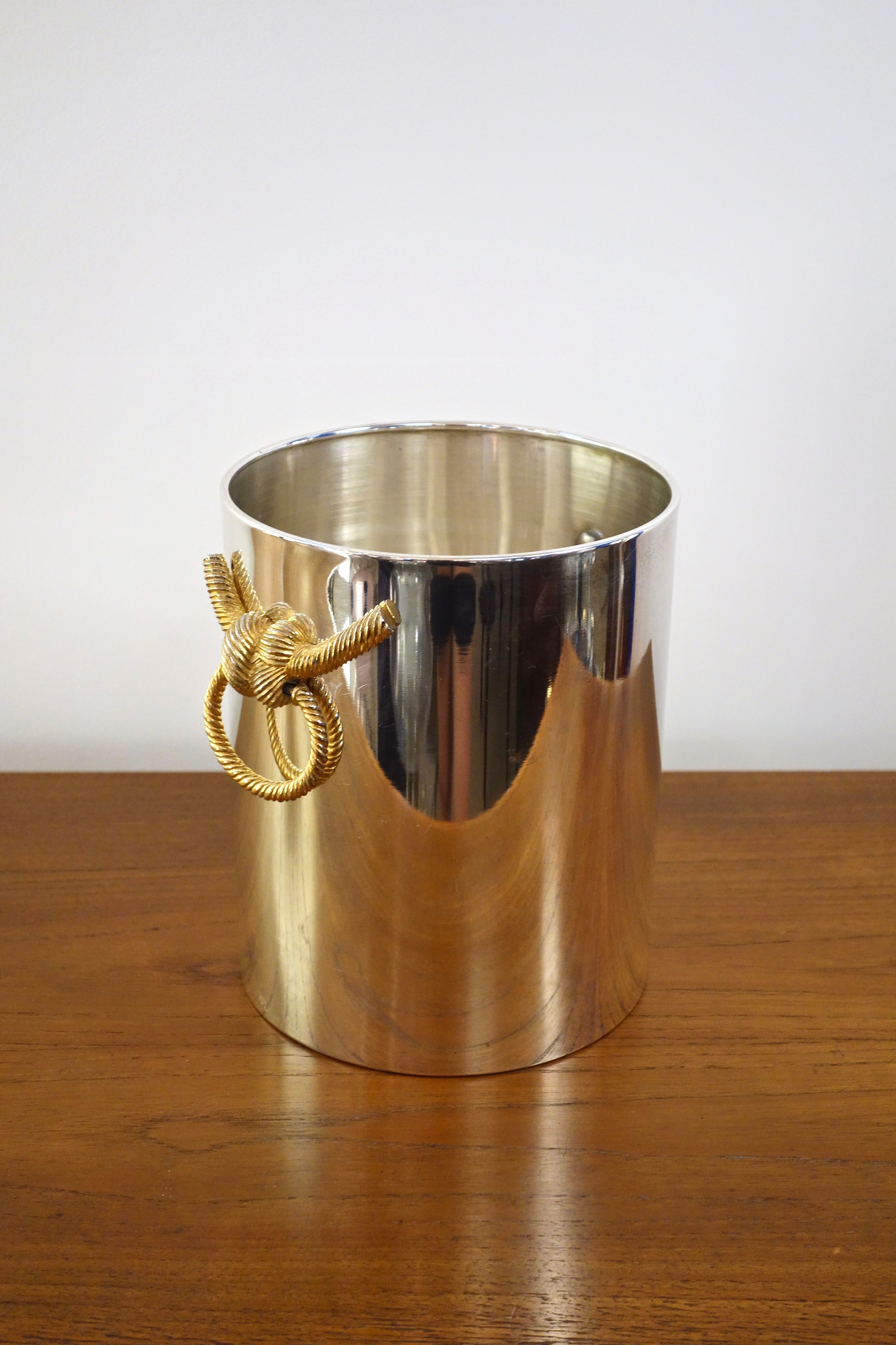 Vintage champagne bucket Lancel, France 1970's