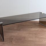 Table basse en verre fumé