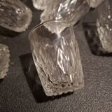 Set of 10 vintage glasses for digestifs or coffee liqueurs.