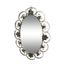 Vintage mirror in silver metal