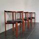 Niels Jorgen Haugesen String wood and leather chairs for Tranekaer, Denmark