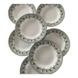 6 Saint-Amand and Hmage soup plates, Murier model