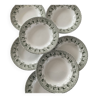 6 Saint-Amand and Hmage soup plates, Murier model