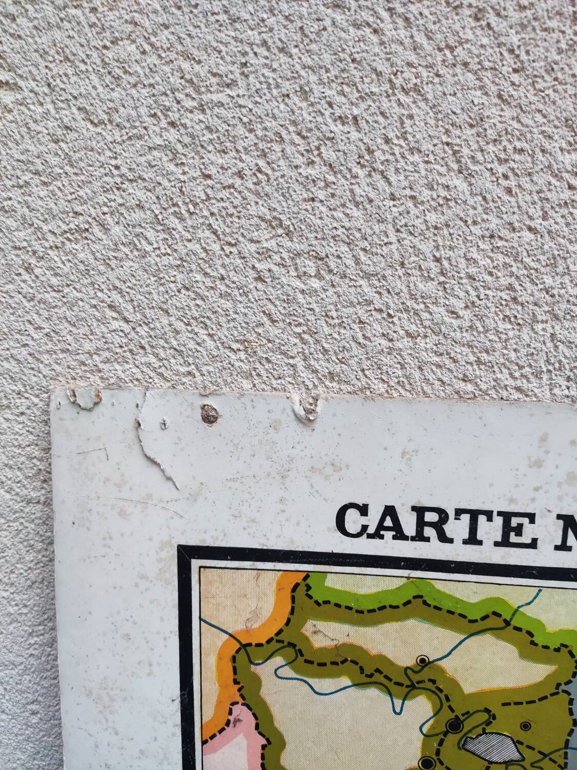 Vintage political map of France