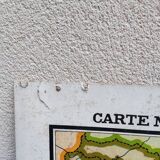 Vintage political map of France