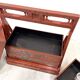 Chinese wedding chest, lacquered wood, hand-painted decoration