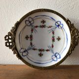 Trinket bowl in brass and porcelain from Paris
