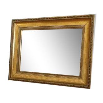 Mirror frame wood beads gilded patinated